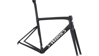 Specialized Men's S-Works Tarmac Frameset Monocoat Black/White Reflective Clean 2018 