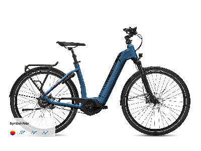 Flyer Gotour6 7.23 Comf Jeans Blue Gloss 2021 - 625Wh - 28