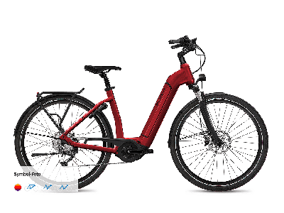 Flyer Gotour2 5.00 Comf Mercury Red Gloss 2021 - 500Wh - 28