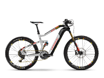 Haibike XDURO AllMtn 10.0 Carbon/Silber/Rot matt 2020 - MTB Fully -  