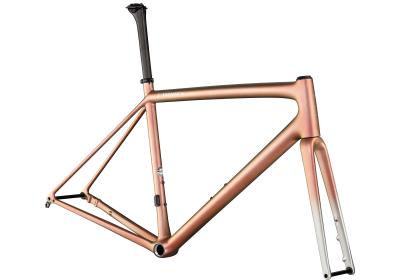 Specialized S-Works Aethos Frameset Satin Flake Silver/Red Gold Chameleon Tint 2021 - Diamant -  