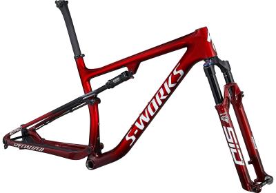 Specialized S-Works Epic Frameset GLOSS RED TINT FADE OVER BRUSHED SILVER 2021 - Diamant -  