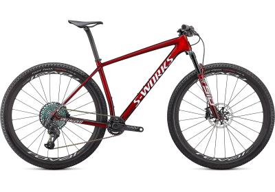 Specialized S-Works Epic Hardtail GLOSS RED TINT FADE OVER BRUSHED SILVER 2021 - Diamant -  