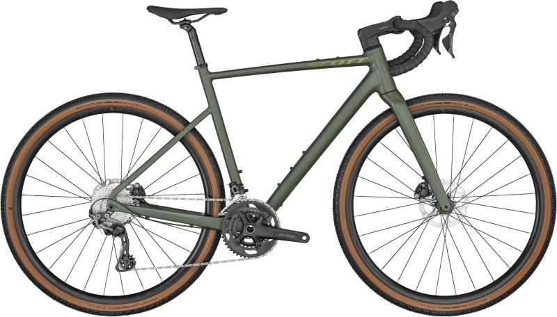 Scott Speedster Gravel 20 matt / dark flat green / gold transparent 2022 - Damen-28