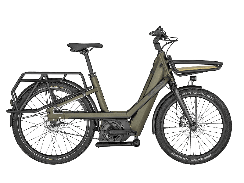 Bergamont E-Cargoville Bakery Elite olive green (matt) 2022 - Damen-26