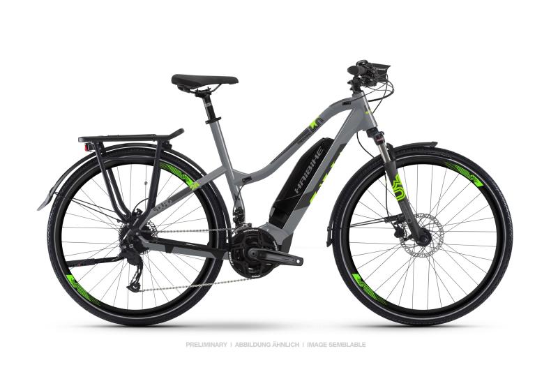 Haibike SDURO Trekking 4.0 Grau/Schwarz/Grün 2019 - Damen 28 -  