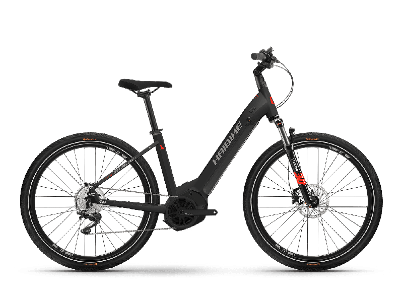 Haibike Trekking 6 Cross matte black / red reflex 2022 - Unisex-27,5