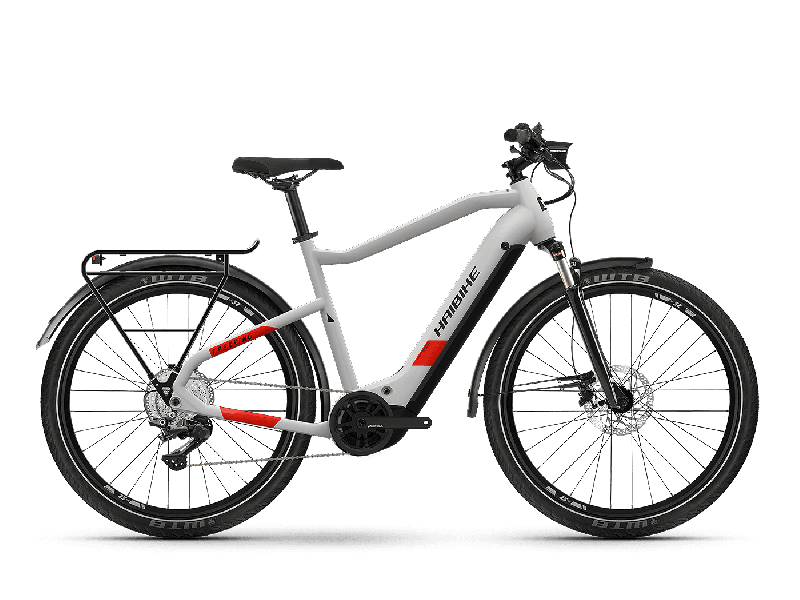 Haibike TREKKING 7 Cool Grey / Red Matte 2022 - 630Wh 27,5