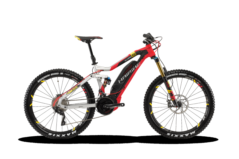 Haibike XDURO AllMtn 10.0 Silber/Rot/Schwarz matt 2018 - MTB Fully -  