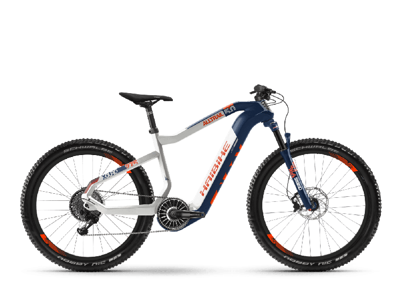 Haibike XDURO AllTrail 5.0 Blau / Weiß / Orange  2021 - 630Wh 28