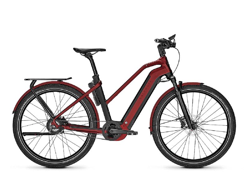 Kalkhoff ENDEAVOUR 7.B BELT magicblack/winered matt 2020 - Trapez 625 -  