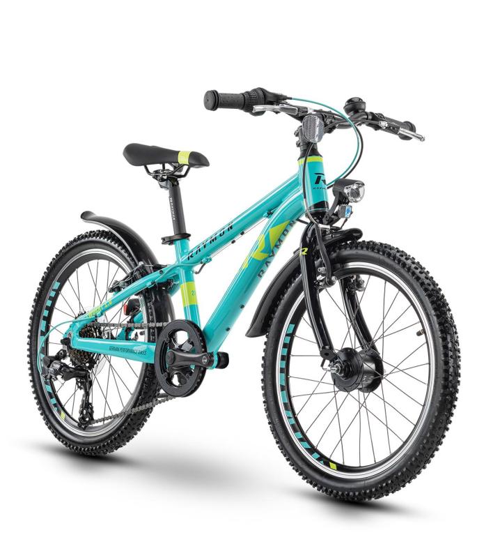 Raymon TwoRay 1.0 Street Cyan / Lime / Black gloss 2020 - Kids 20 Unisex -  