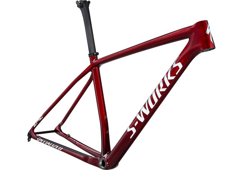 Specialized S-Works Epic Hardtail Frameset GLOSS RED TINT FADE OVER BRUSHED SILVER 2021 - Diamant -  