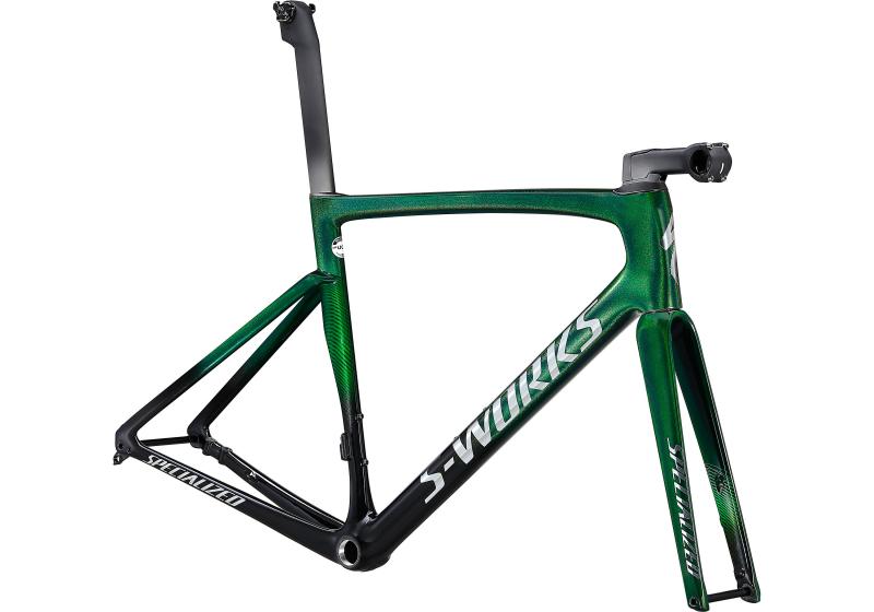 Specialized S-Works Tarmac SL7 Frameset Green Tint Fade over Spectraflair/Chrome 2021 - Diamant -  