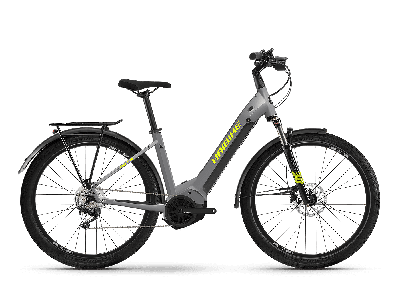 Haibike Trekking 6 gloss grey / neon yellow 2022 - Unisex-27,5