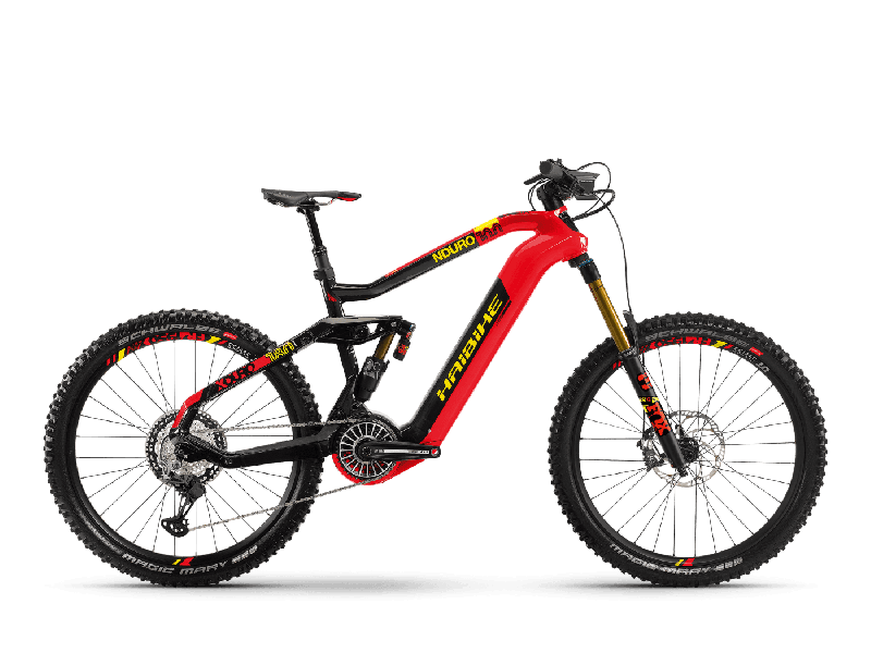 Haibike XDURO NDURO 10.0 Rot / Carbon / Gelb  2021 - 630Wh 27,5