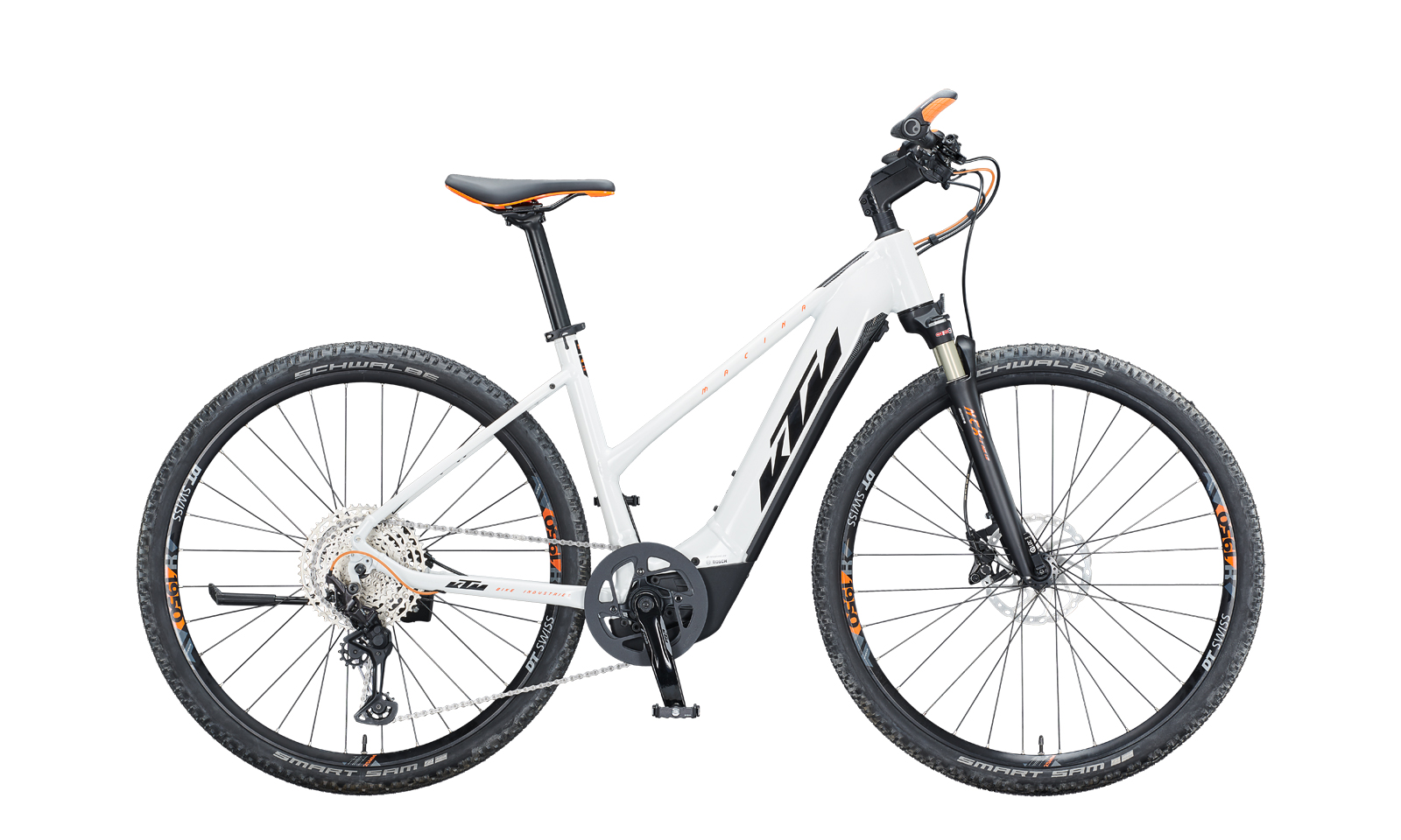 KTM MACINA CROSS 610 Metallic White ( Black Orange )  2021 - 625Wh 28&quot; D -  