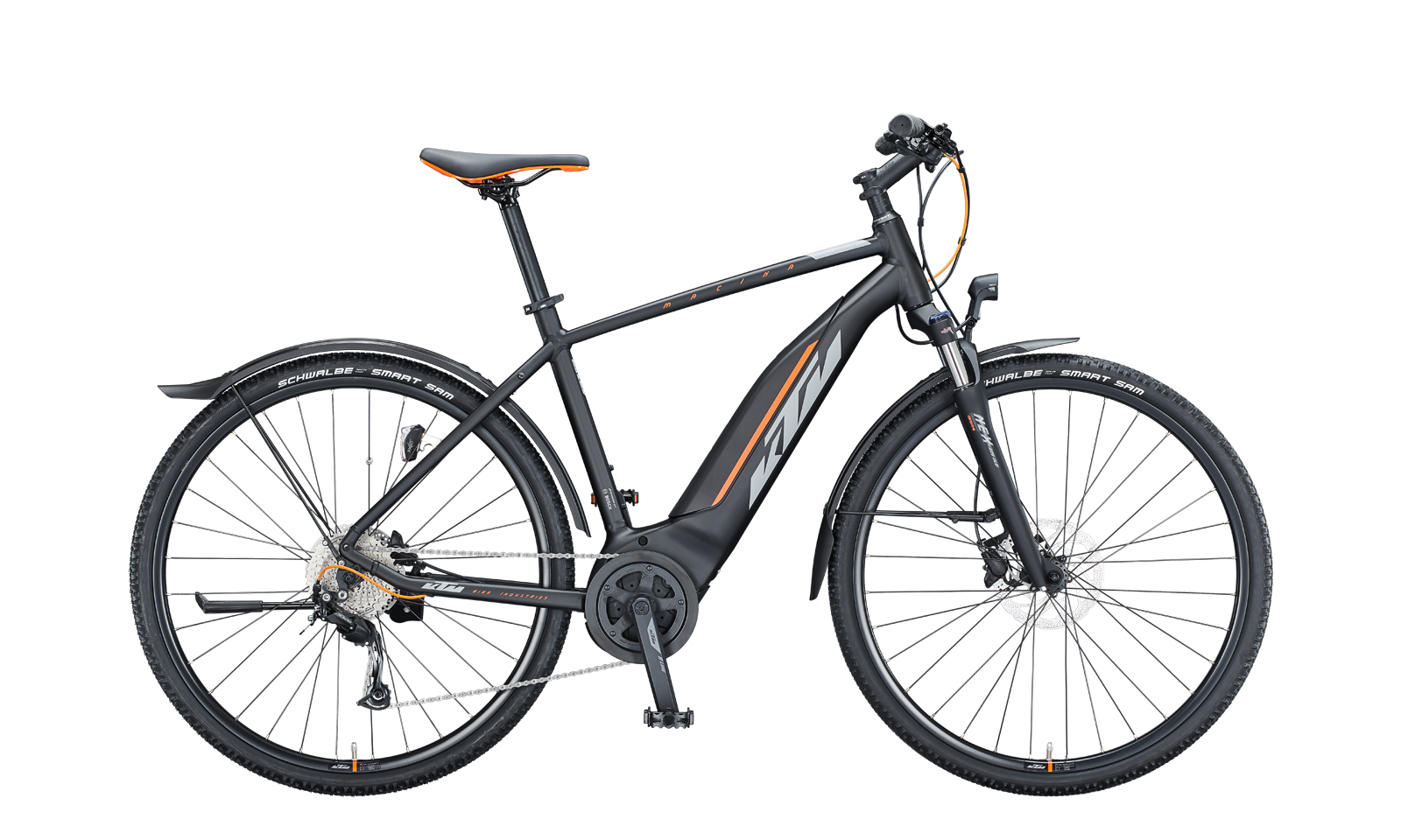 KTM MACINA CROSS P510 Street Black Matt ( Grey Orange )  2021 - 500Wh 28&quot; H -  60