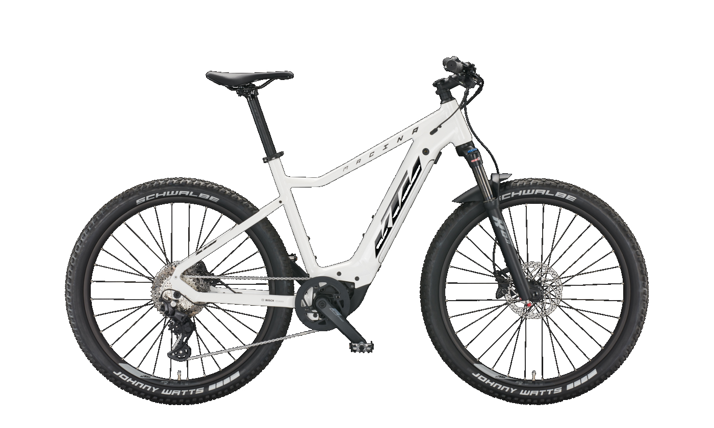 KTM MACINA RACE 571 metallic white (black+orange) 2022 - 27,5&quot; 500 Wh Diamant -  