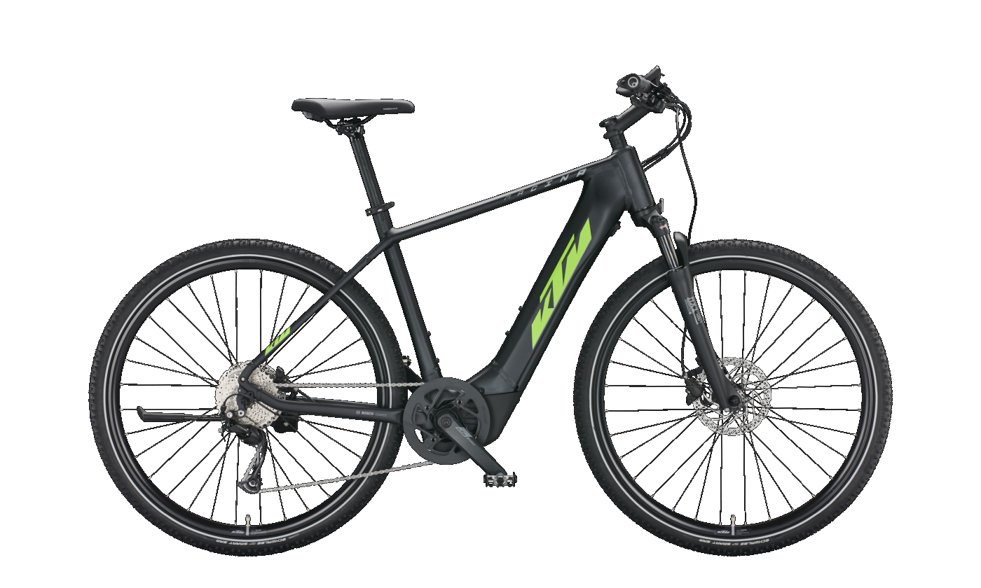 KTM MACINA CROSS 510 black matt (green+grey) 2022 - 28&quot; 500 Wh Diamant -  