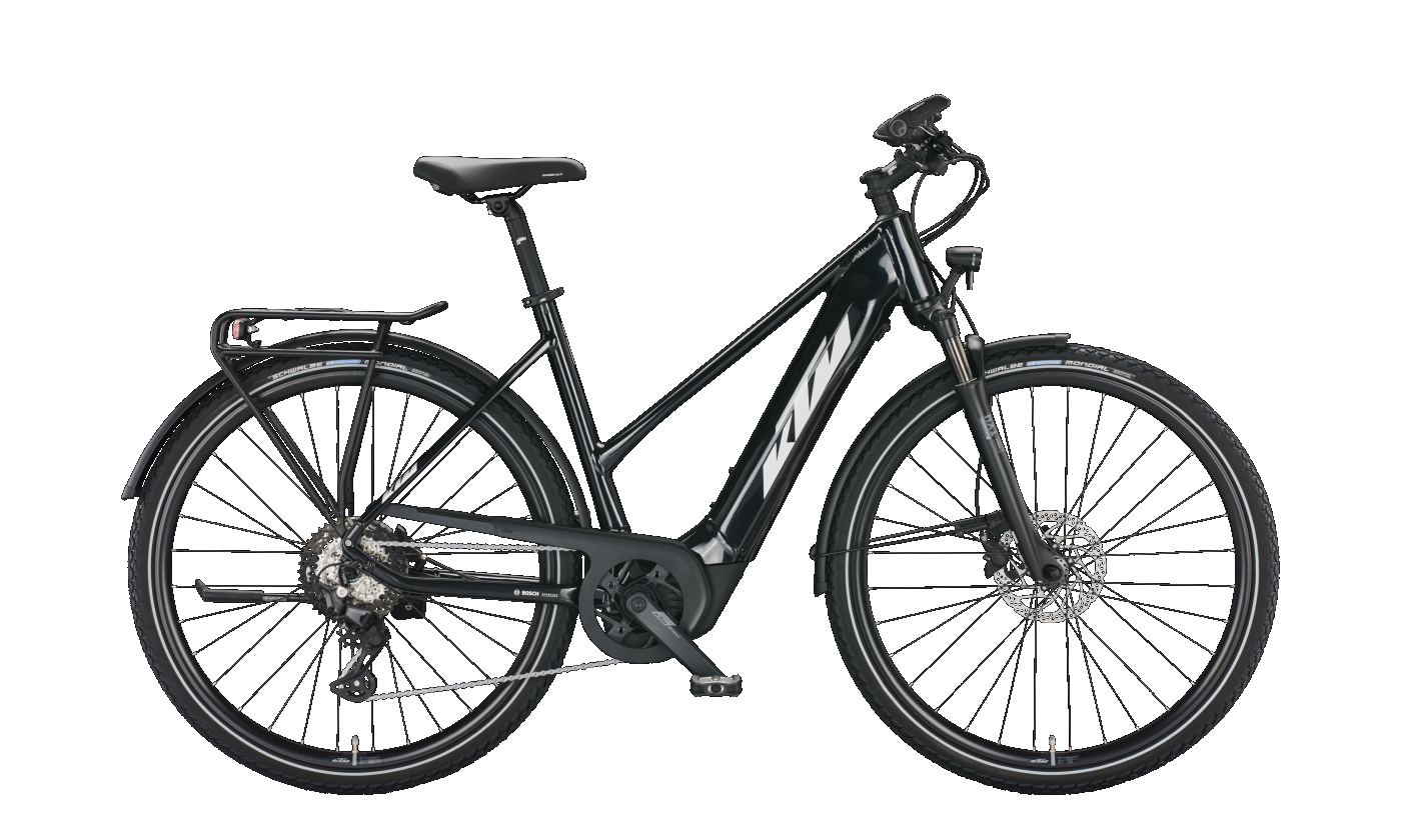 KTM MACINA SPORT 630 metallic black (silver+blue) 2022 - 28&quot; 625 Wh Trapez -  56