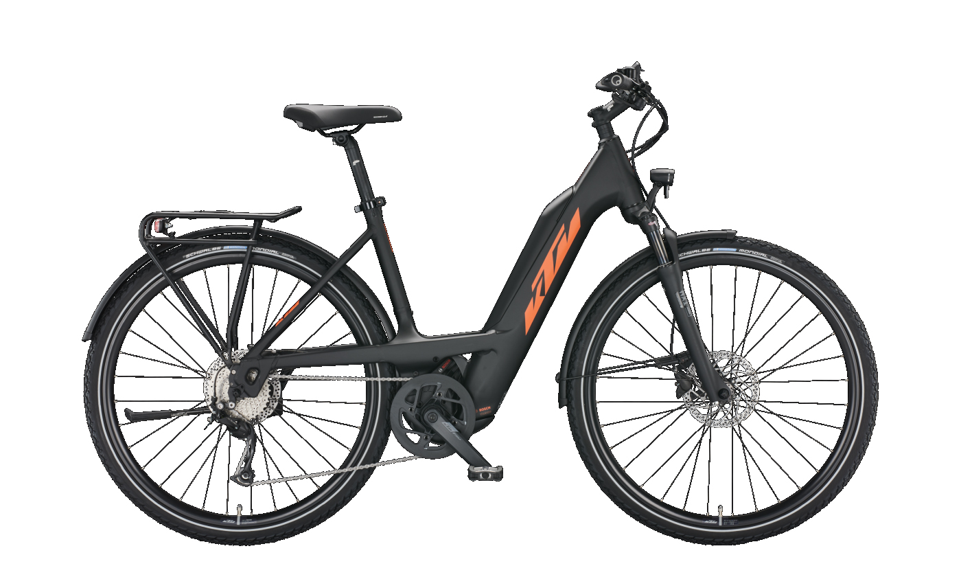 KTM MACINA SPORT 510 black matt (orange+grey) 2022 - 28&quot; 500 Wh Wave -  56