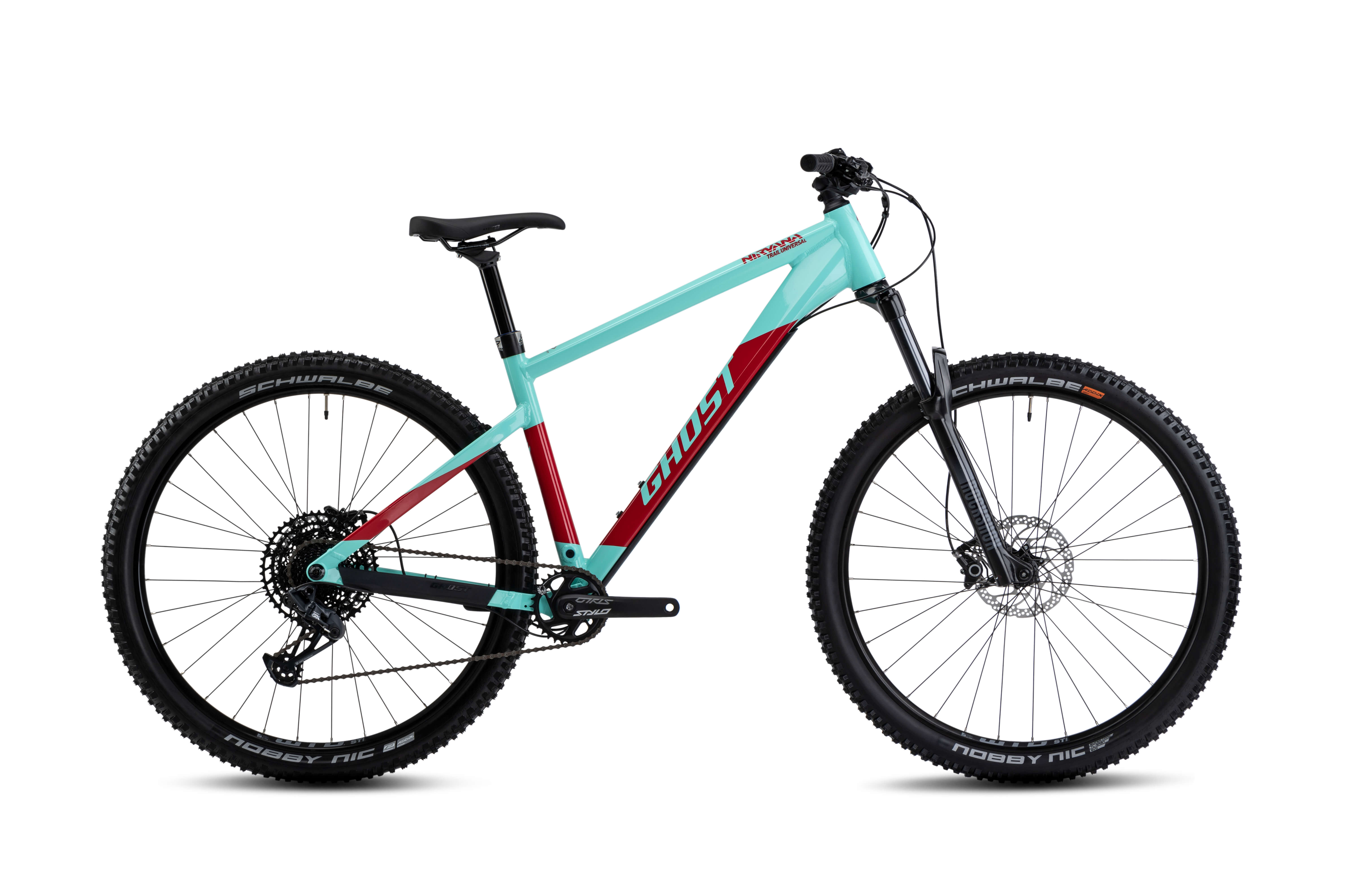 GHOST Nirvana Trail Universal green/riot red - glossy 2022 - 29&quot; Diamant -  