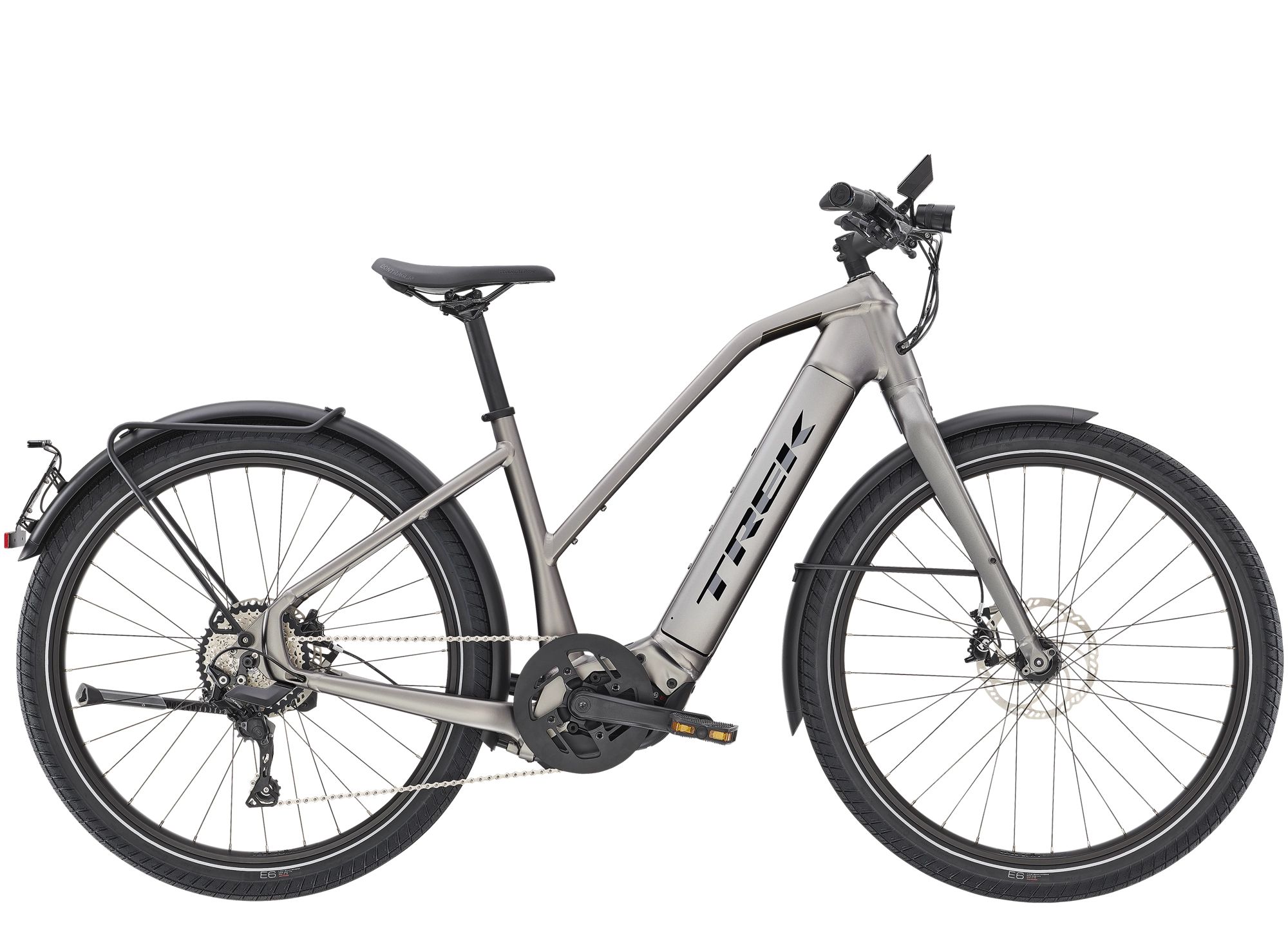 Trek Allant+ 8S Stagger Matte Gunmetal 2022 - 27,5&quot; 625 Wh Trapez Freilauf -  