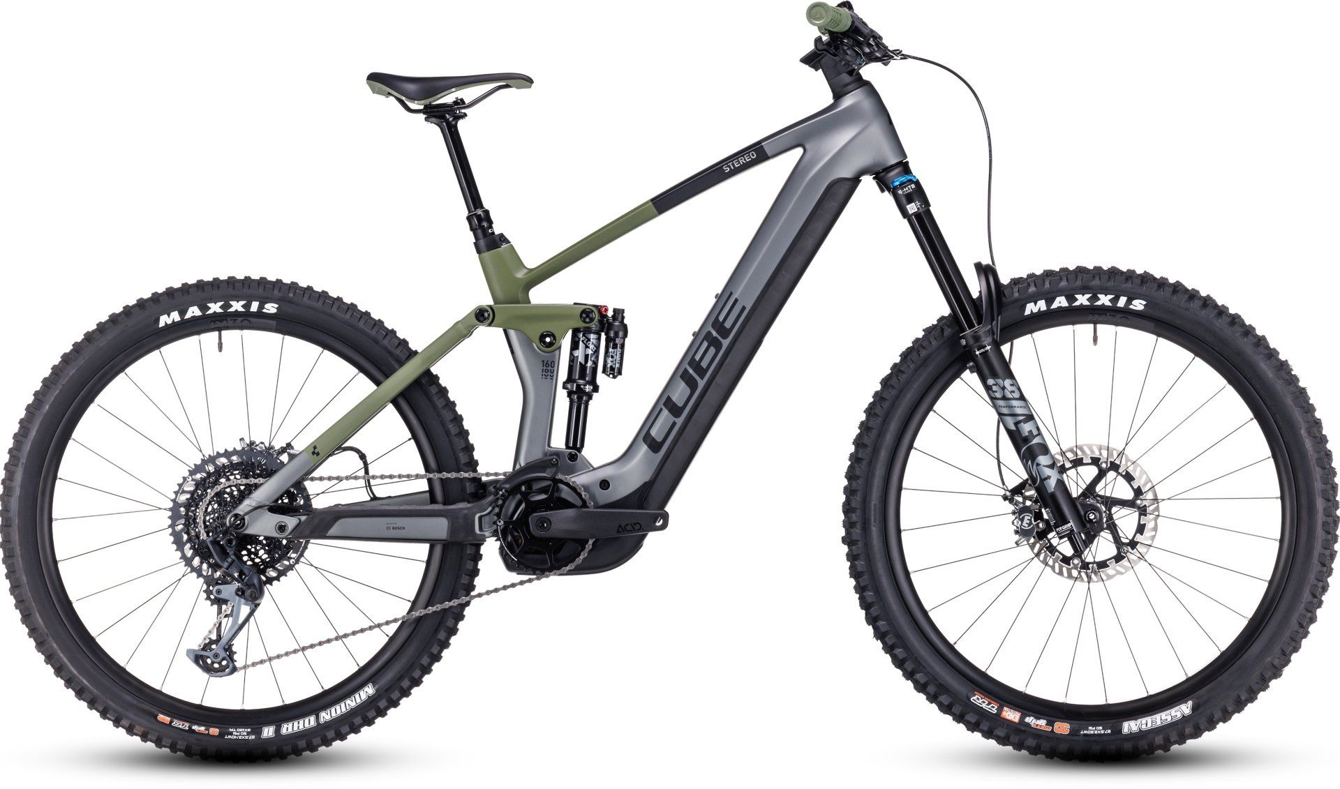 Cube Stereo Hybrid 160 HPC TM 750 27.5 flashgrey´n´olive 2024 - 27,5&quot; 750 Wh Diamant -  