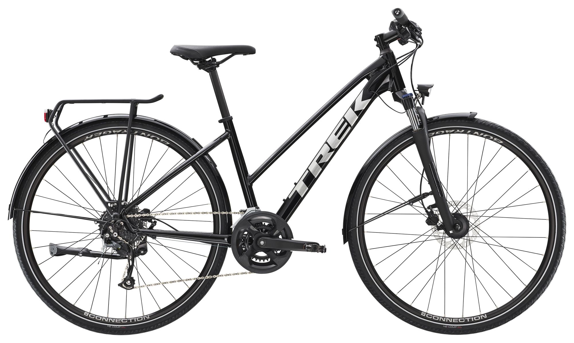 Trek Dual Sport 2 Equipped Stagger Trek Black 2022 - 28&quot; Trapez -  