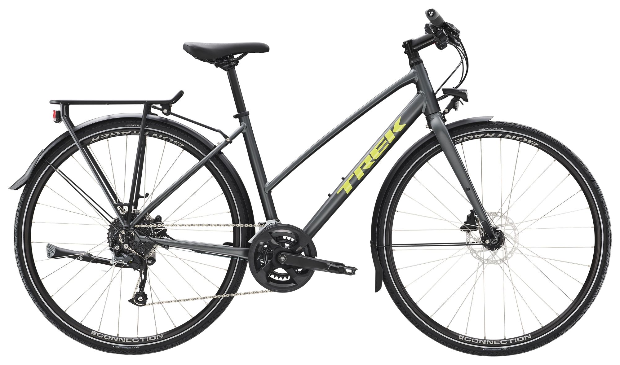 Trek FX 2 Disc Equipped Stagger Satin Lithium Grey 2022 - 28&quot; Trapez -  