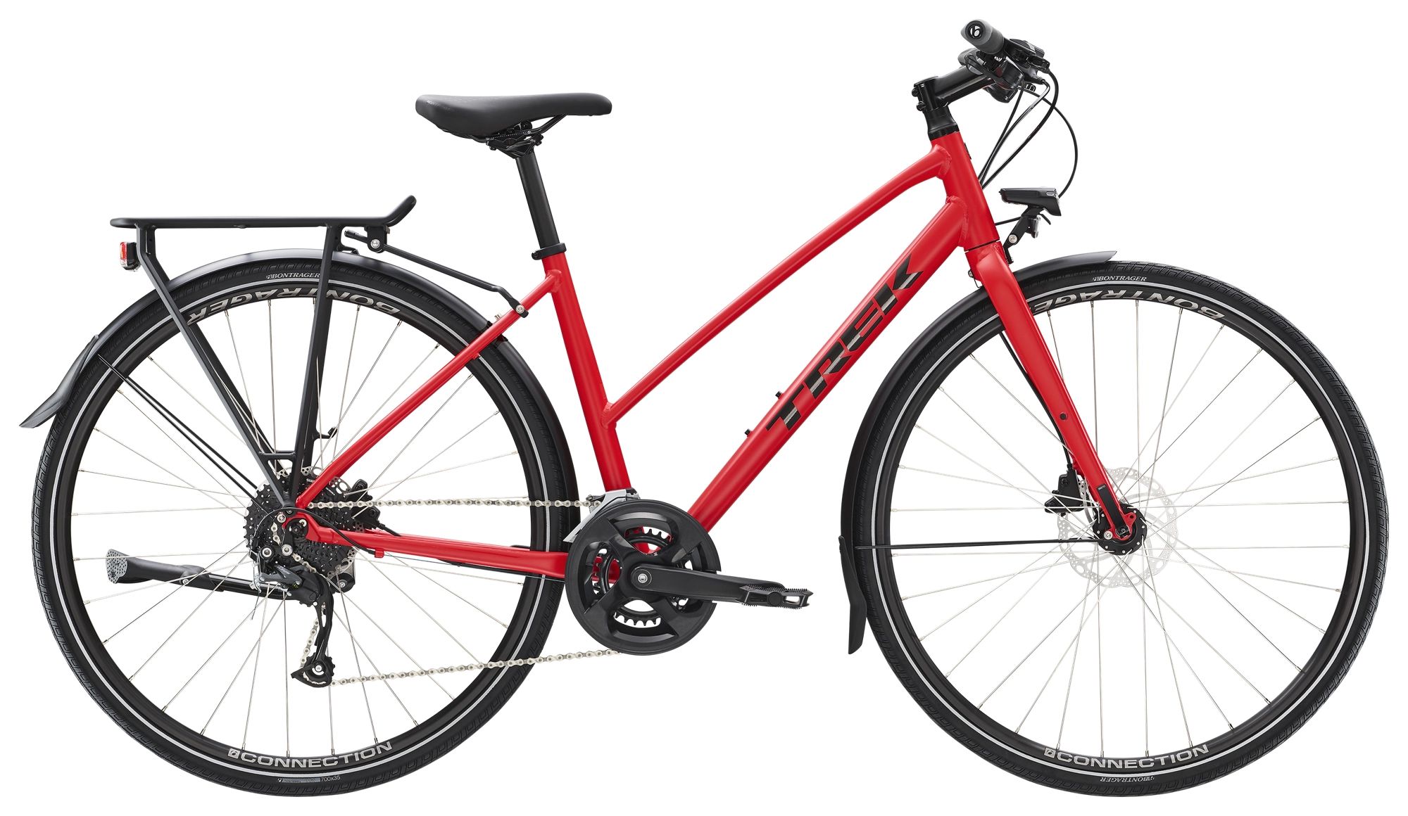 Trek FX 2 Disc Equipped Stagger Satin Viper Red 2022 - 28&quot; Trapez -  