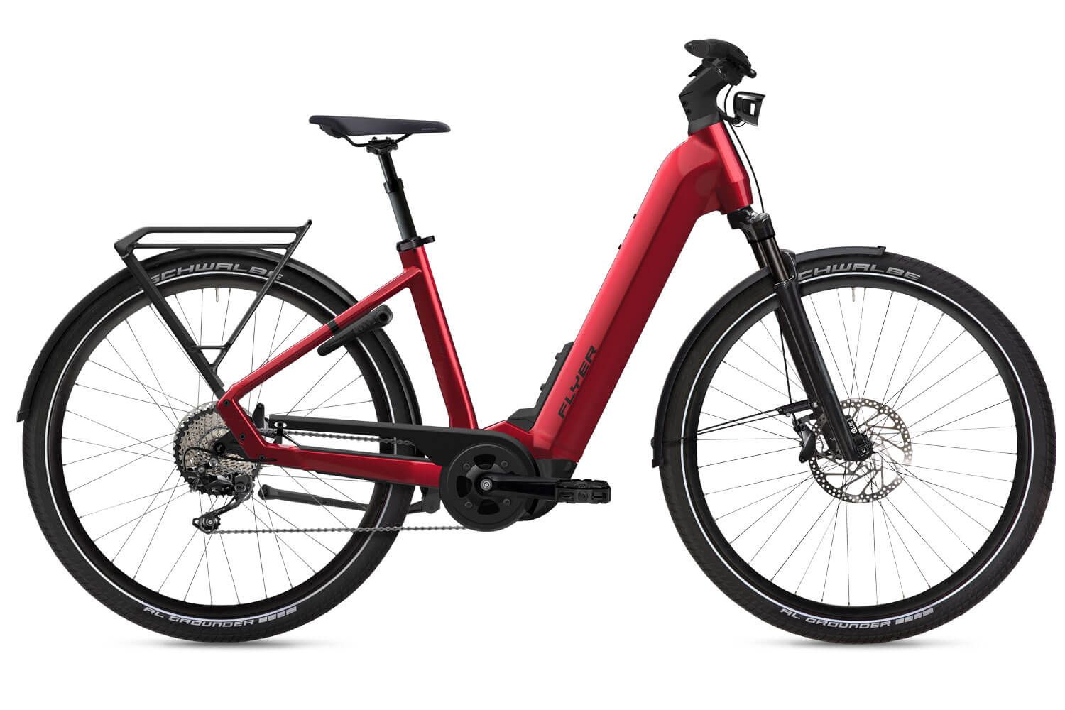Flyer Upstreet 7.10 Mercury Red Gloss 2023 - 29&quot; 750 Wh Wave -  XL