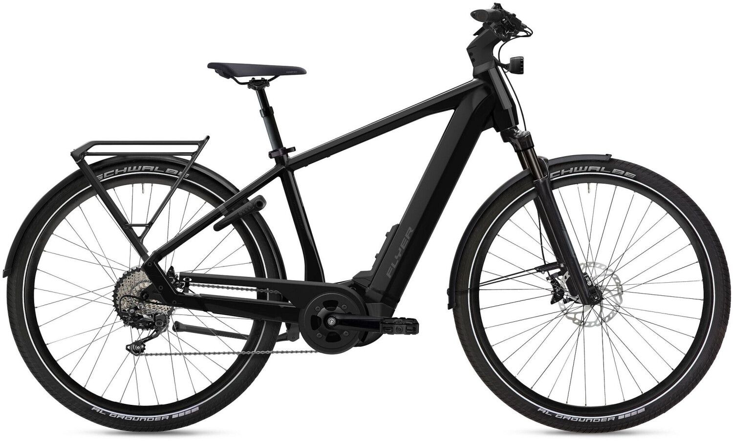Flyer Upstreet 7.10 Pearl Black Gloss 2023 - 29&quot; 750 Wh Diamant -  