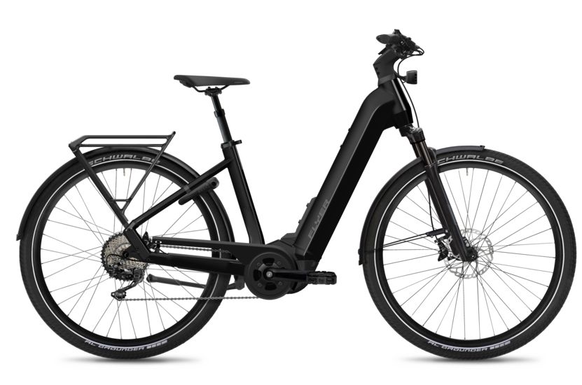 Flyer Upstreet 7.10 Pearl Black Gloss 2023 - 29&quot; 630 Wh Wave -  S