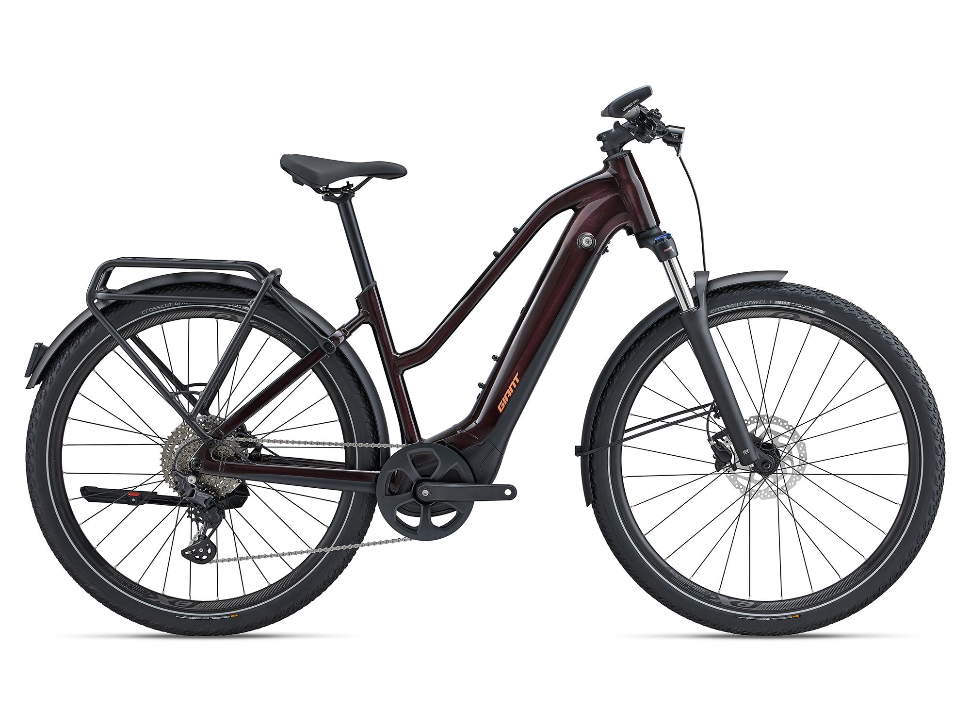 Giant Explore E+ 1 cordovan / black gloss-matt 2024 - 28&quot; 625 Wh Trapez -  XL