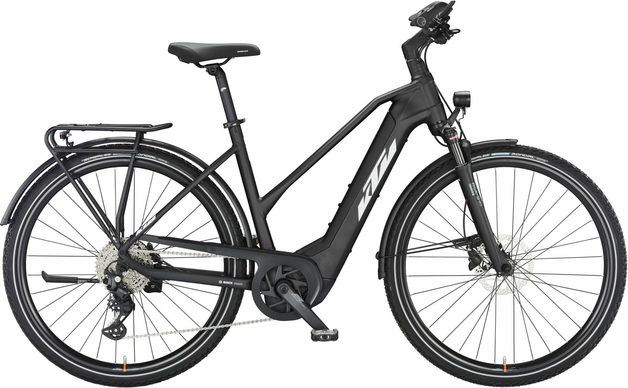 KTM POWER SPORT 10 black matt (white+orange) 2022 - Damen-28&quot; -  