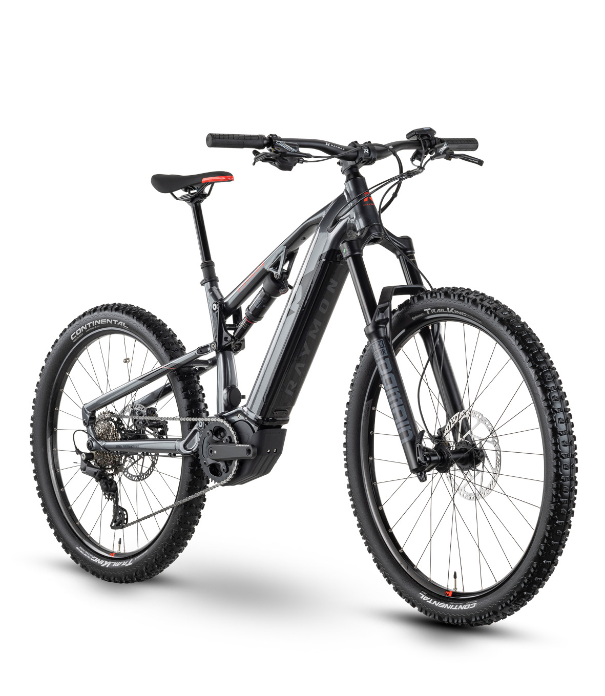 Raymon TrailRay 160E 8.0 anthracite-metallic / black / b. red 2022 - Unisex-27,5&quot; / 29&quot; -  
