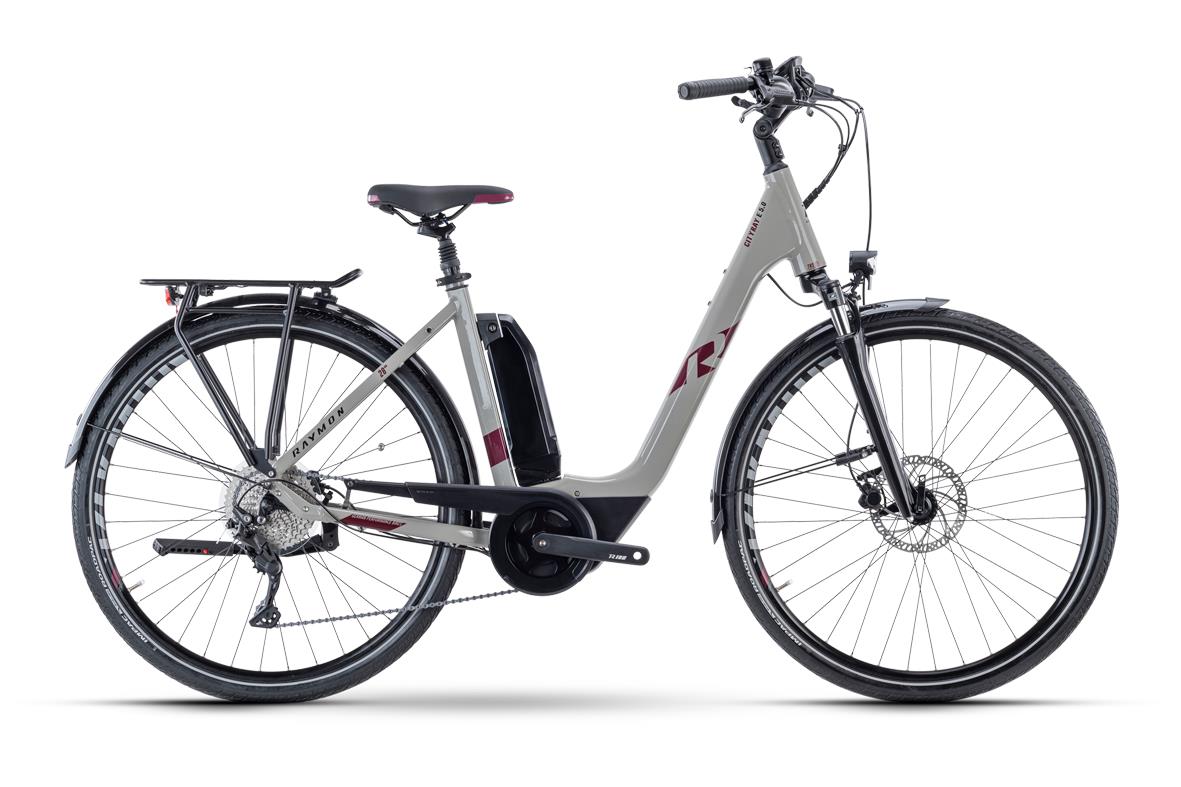 Raymon CityRay E 5.0 Grey / Wine Metallic  2021 - 500Wh 26&quot; Wave -  