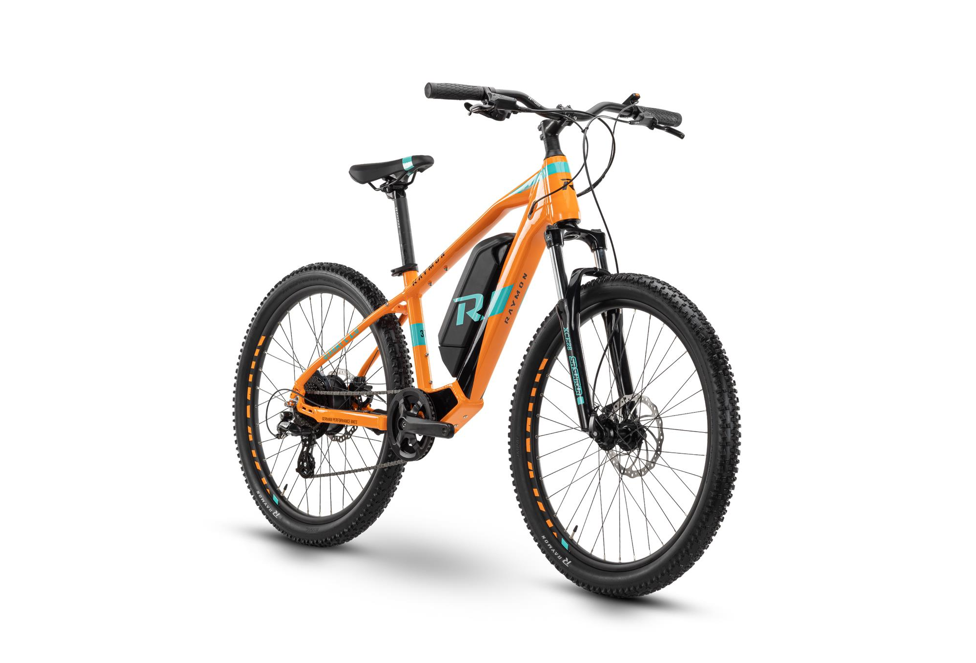 Raymon SixRay E 1.0 Orange / Cyan  2021 - 300Wh 26&quot; -  