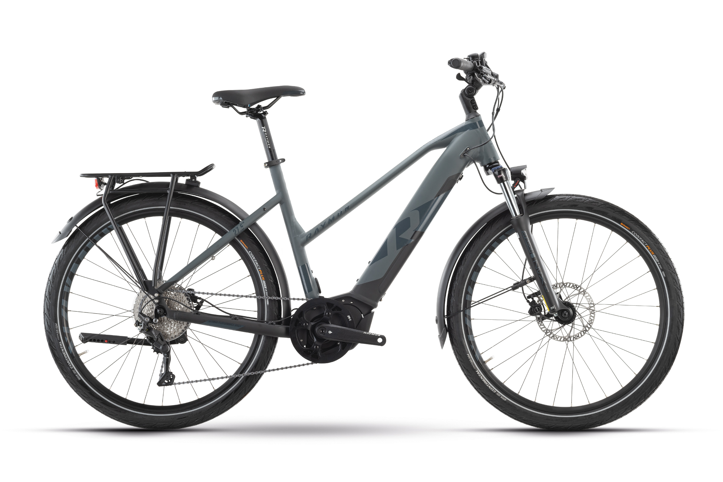 Raymon TourRay E 6.0 Black / Darkgrey Matt  2021 - 500Wh 27,5&quot; Lady -  