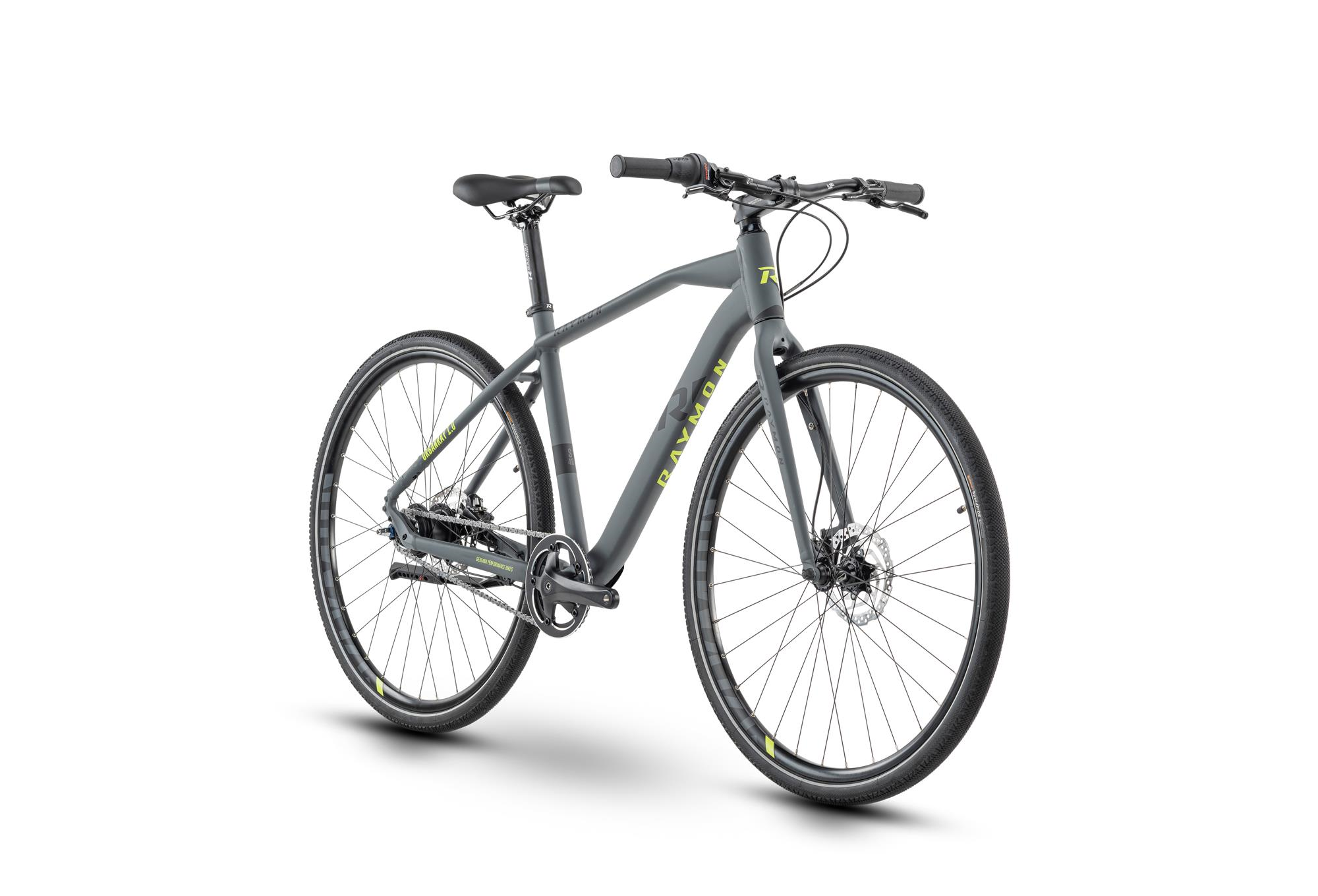 Raymon UrbanRay 1.0 Darkgrey / Black / Lime Matt  2021 - 28&quot; Gent -  