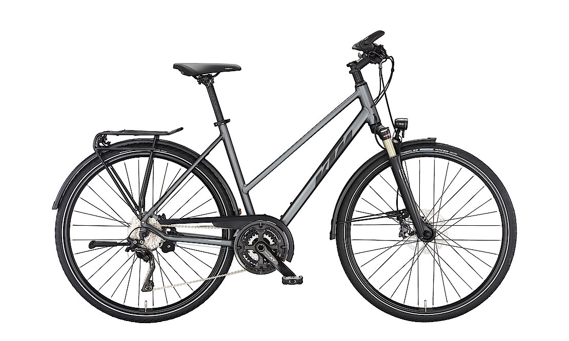 KTM LIFE STYLE steel grey matt (black+red) 2023 - 28&quot; Trapez -  