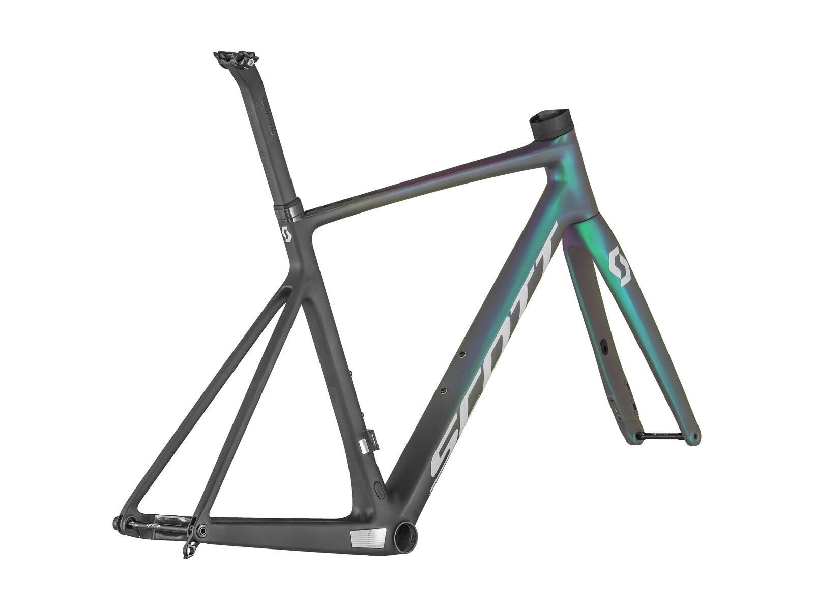 Scott Addict RC Pro Frameset black / prism green purple / reflective grey 2021 