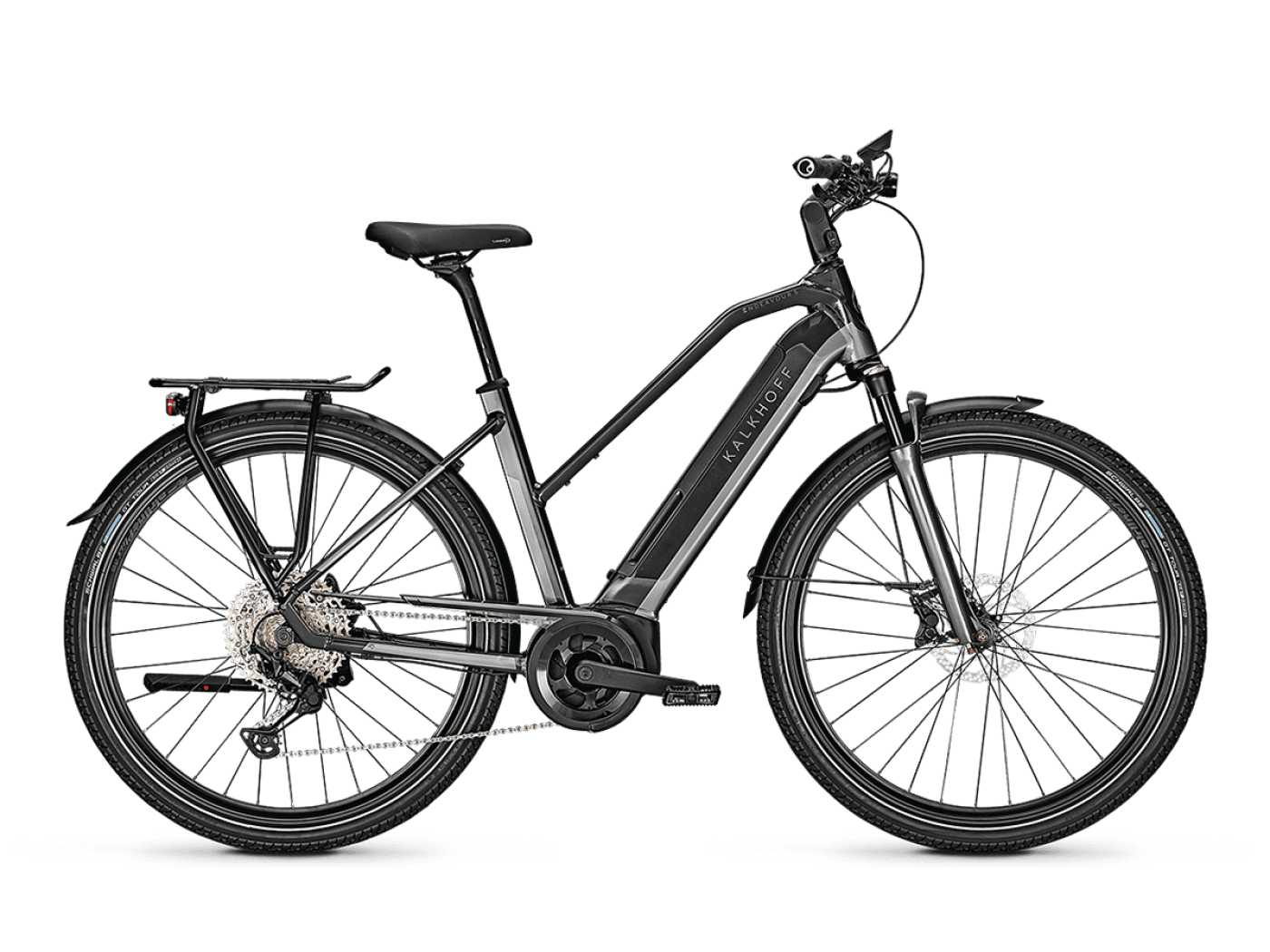 Kalkhoff ENDEAVOUR 5.B EXCITE+ deepgreen/jetgrey glossy 2021 - 28&quot; 625 Wh Trapez -  