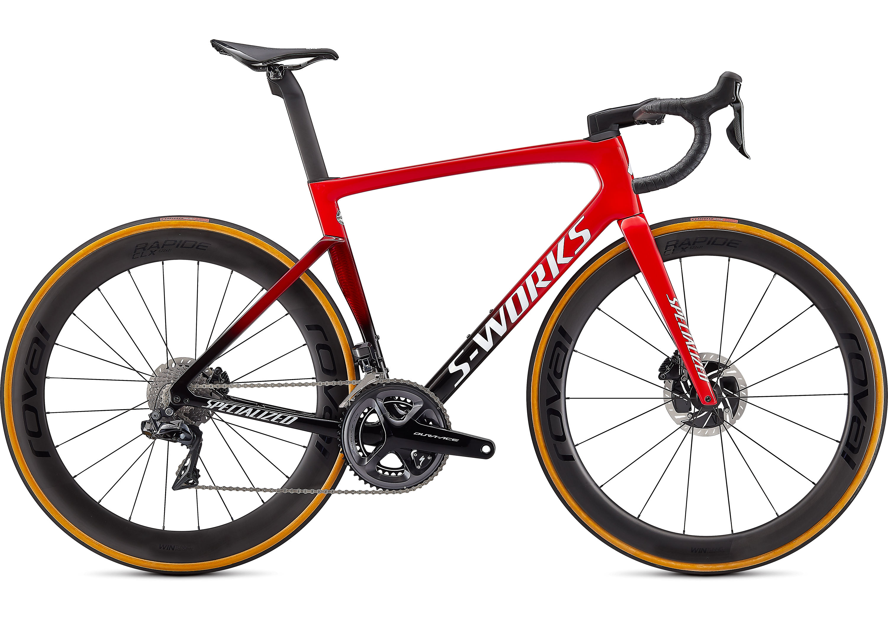 Specialized S-Works Tarmac SL7 - Dura Ace Di2 Flo Red/Red Tint/Tarmac Black/White 2021 - 28&quot; Diamant -  