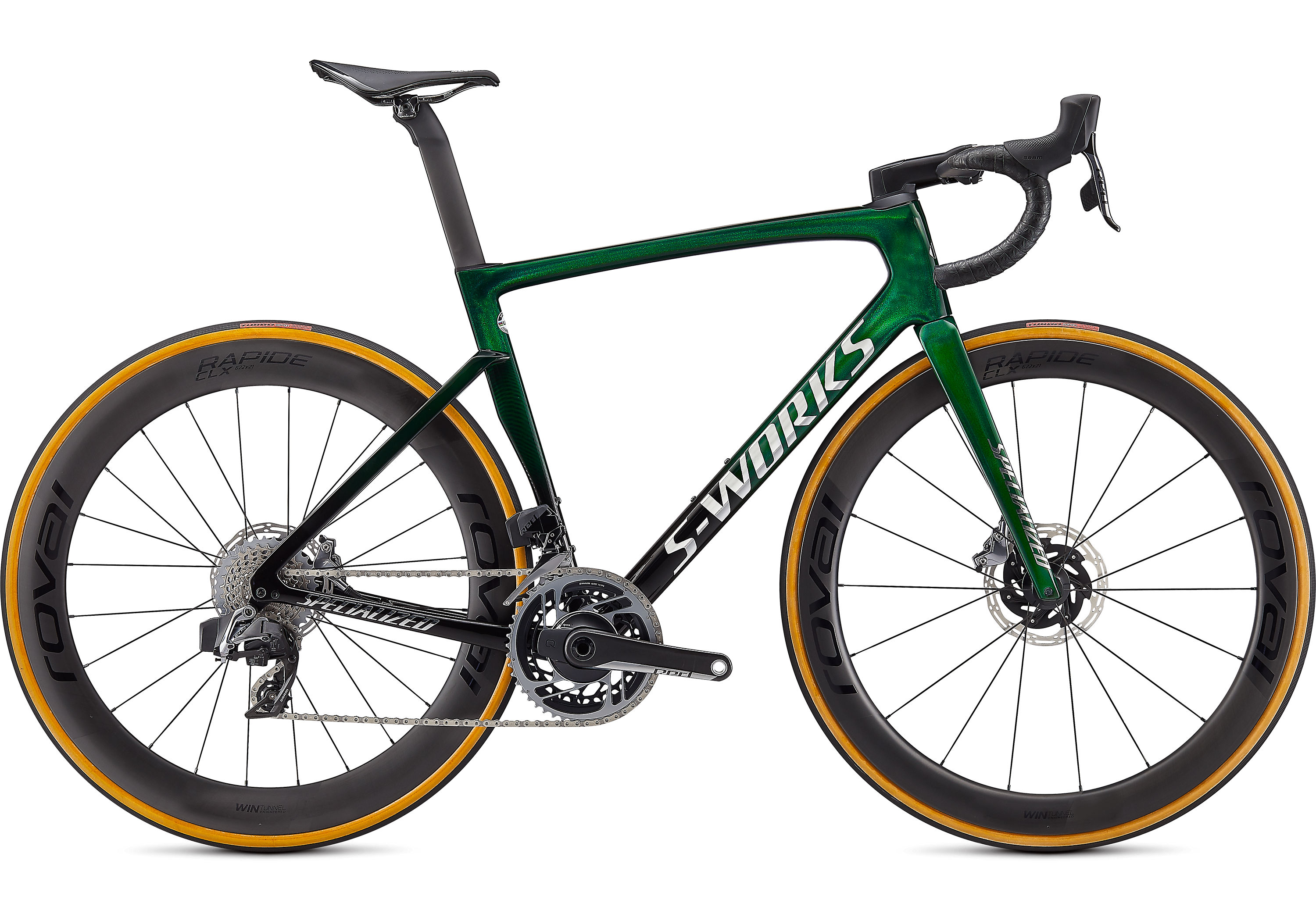 Specialized S-Works Tarmac SL7 - SRAM Red ETap AXS Green Tint Fade over Spectraflair/Chrome 2021 - 28&quot; Diamant -  