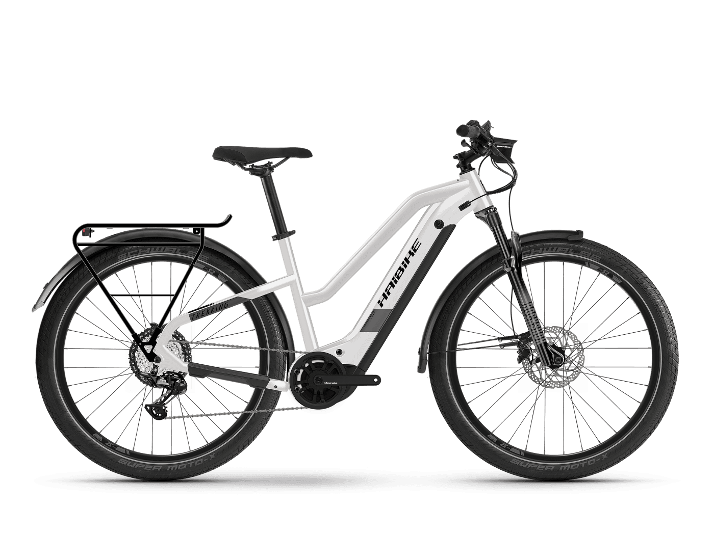 Haibike TREKKING 8 Sparkling White  2021 - 630Wh 27,5&quot; LOWSTANDOVER -  