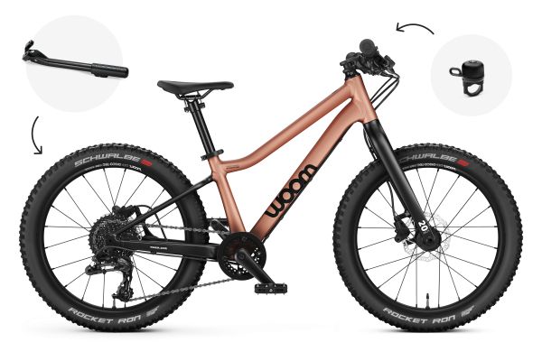woom OFF 4 + Bundle (Bing, Leggie) - Kinder Mountainbike - 20 Zoll - 6-8 Jahre -