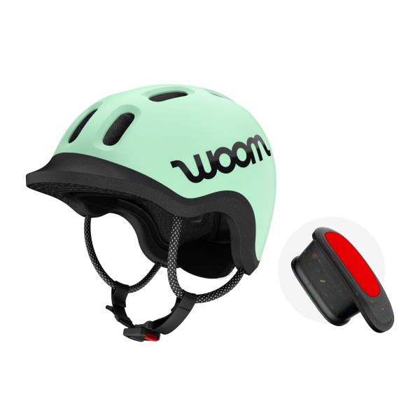 woom woom READY Kinderhelm mit Licht - Fahrradhelm - XS - mint